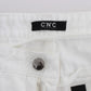 Costume National Chic Slim Fit White Cotton Jeans