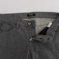 Costume National Chic Gray Slim-Fit Designer Jeans