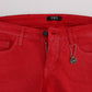 Costume National Chic Red Slim Fit Jeans