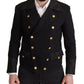 Dolce & Gabbana Elegant Black Double Breasted Jacket