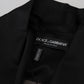 Dolce & Gabbana Elegant Black Silk Long Robe Coat