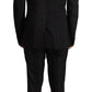 Dolce & Gabbana Elegant Black Striped Slim Fit Two-Piece Suit