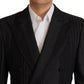 Dolce & Gabbana Elegant Black Striped Slim Fit Two-Piece Suit