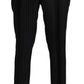 Dolce & Gabbana Elegant Black Striped Slim Fit Two-Piece Suit