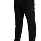 Dolce & Gabbana Elegant Black Striped Slim Fit Two-Piece Suit