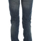 John Galliano Chic Slim Fit Bootcut Jeans in Blue Wash