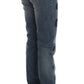 John Galliano Chic Slim Fit Bootcut Jeans in Blue Wash