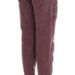 Ermanno Scervino Chic Bordeaux Capri Cropped Cargo Pants