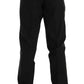 Dolce & Gabbana Blue Striped Cotton Dress Formal Pants