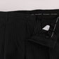 Dolce & Gabbana Blue Striped Cotton Dress Formal Pants