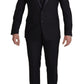 Dolce & Gabbana Elegant Black Three-Piece Wool Blend Suit