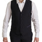 Dolce & Gabbana Elegant Black Three-Piece Wool Blend Suit