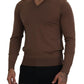 Dolce & Gabbana Elegant Virgin Wool V-Neck Pullover Sweater