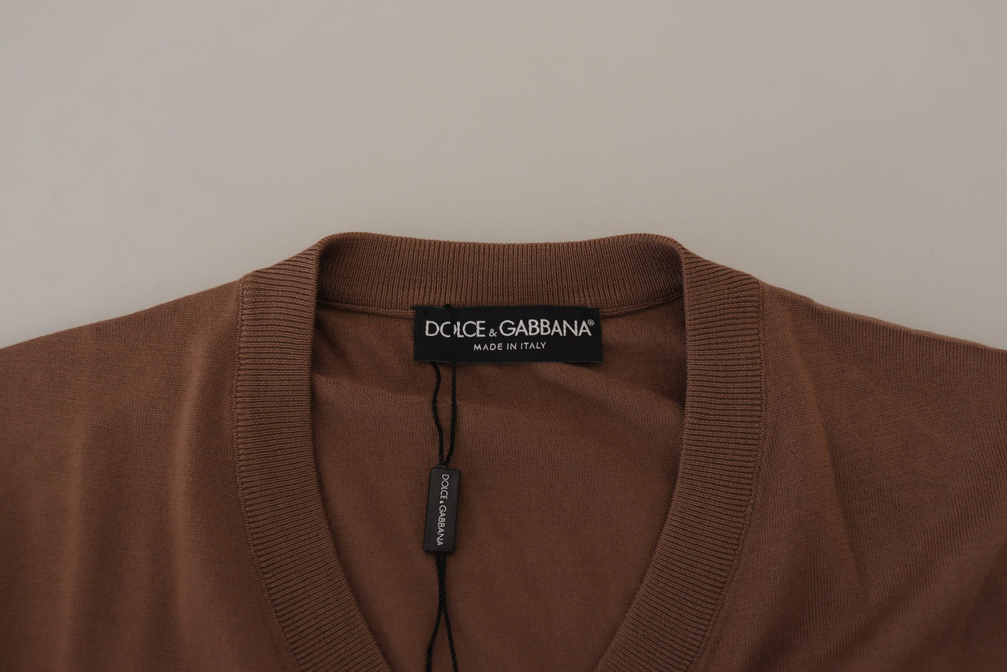 Dolce & Gabbana Elegant Virgin Wool V-Neck Pullover Sweater