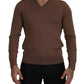 Dolce & Gabbana Elegant Virgin Wool V-Neck Pullover Sweater