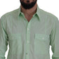 Dolce & Gabbana Mint Green Slim Fit Casual Button-Down Shirt