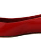 Dolce & Gabbana Red Leather Crystals Loafers Flats Shoes