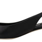 Dolce & Gabbana Elegant Black Leather Slingback Pumps