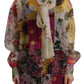 Dolce & Gabbana Multicolor Silk Ascot Collar Blouse