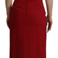 Dolce & Gabbana Elegant Red Bodycon Midi Dress