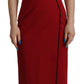 Dolce & Gabbana Elegant Red Bodycon Midi Dress