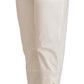 Dolce & Gabbana Elegant White High-Waist Tapered Trousers