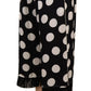 Dolce & Gabbana Polka Dot Silk Mid Waist Pants