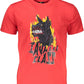 Cavalli Class Red Cotton Men T-Shirt