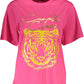 Cavalli Class Pink Cotton Women T-Shirt