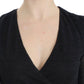 Ermanno Scervino Deep V-neck Black Wool Blend Sweater