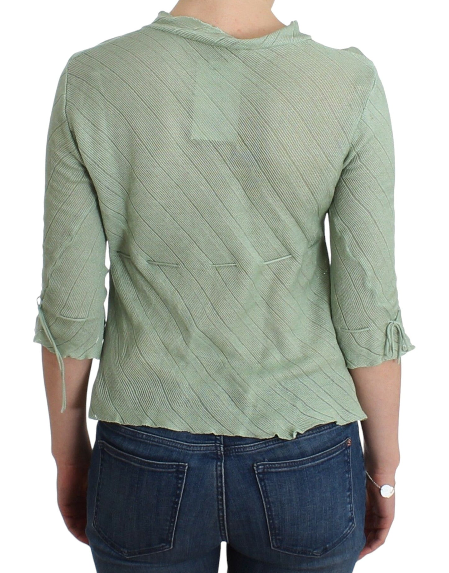 Ermanno Scervino Chic Green Knitted Top – Ethereal Elegance