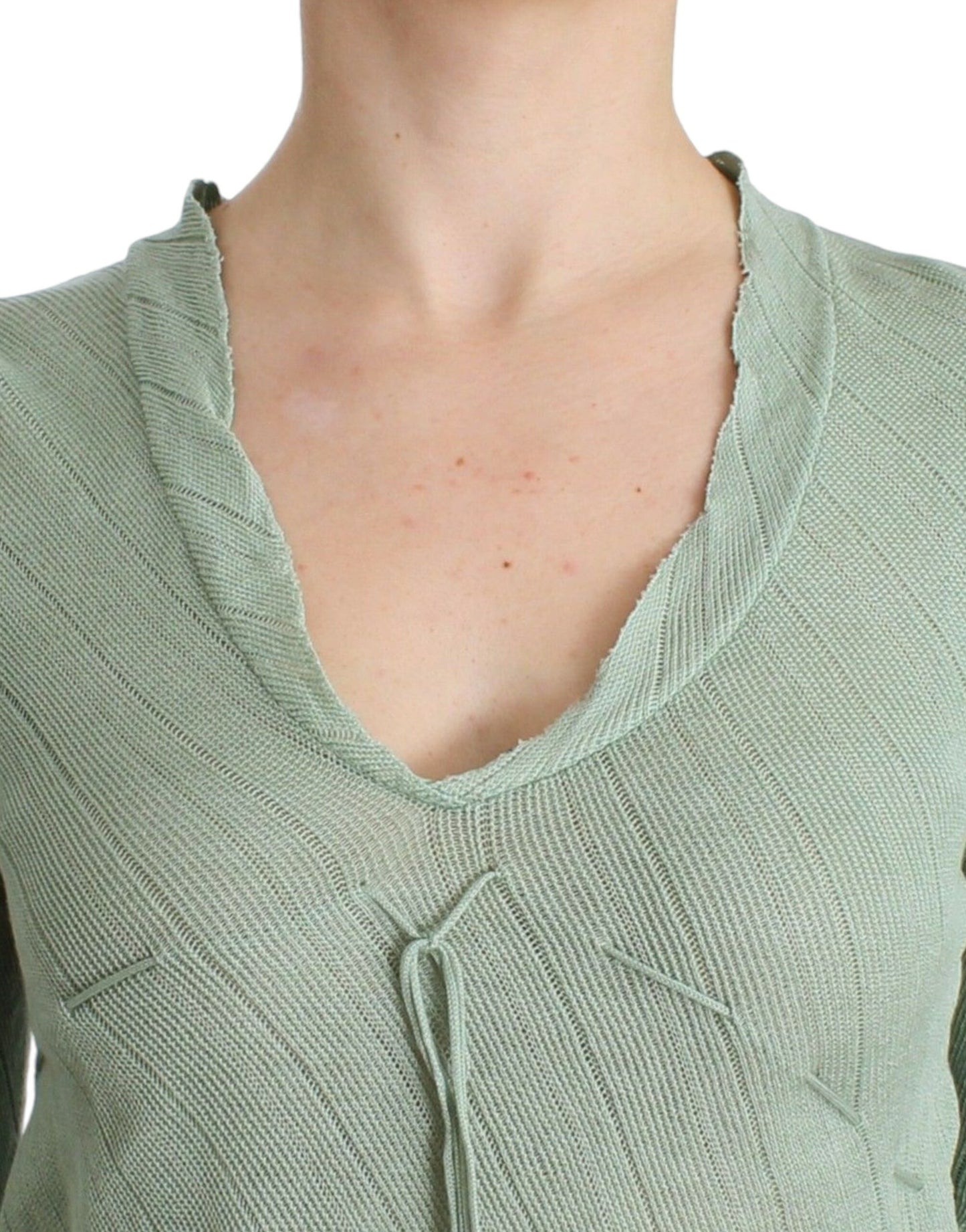 Ermanno Scervino Chic Green Knitted Top – Ethereal Elegance