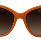 Dolce & Gabbana Chic Orange Round Sunglasses for Women