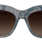 Dolce & Gabbana Elegant Lace-Trimmed Gradient Sunglasses