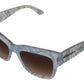 Dolce & Gabbana Elegant Lace-Trimmed Gradient Sunglasses