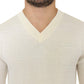 Ermanno Scervino Off-White V-Neck Wool Blend Pullover