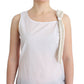 Ermanno Scervino Elegant White Bow-Detailed Sleeveless Top