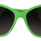 Dolce & Gabbana Chic Green Acetate Round Sunglasses