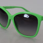 Dolce & Gabbana Chic Green Acetate Round Sunglasses