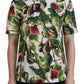 Dolce & Gabbana Chic Multicolor Fig Print Cotton Top