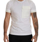 Dolce & Gabbana Elegant White Cotton Tee with DG Chest Pocket