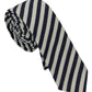Denny Rose White Blue Striped Classic Adjustable Men Silk Tie