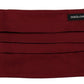 Dolce & Gabbana Elegant Maroon Silk Pleated Face Mask