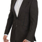 Dolce & Gabbana Elegant Striped Wool Blend Slim Blazer