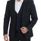 Dolce & Gabbana Elegant Black Martini Suit Jacket & Vest Ensemble