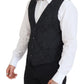 Dolce & Gabbana Elegant Black Martini Suit Jacket & Vest Ensemble