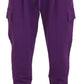 Dolce & Gabbana Elegant Purple Cotton Cargo Sweatpants