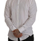 Dolce & Gabbana Elegant Slim Fit White Martini Dress Shirt