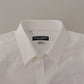 Dolce & Gabbana Elegant Slim Fit White Martini Dress Shirt