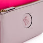 Versace Elegant Pink Leather Pouch Clutch